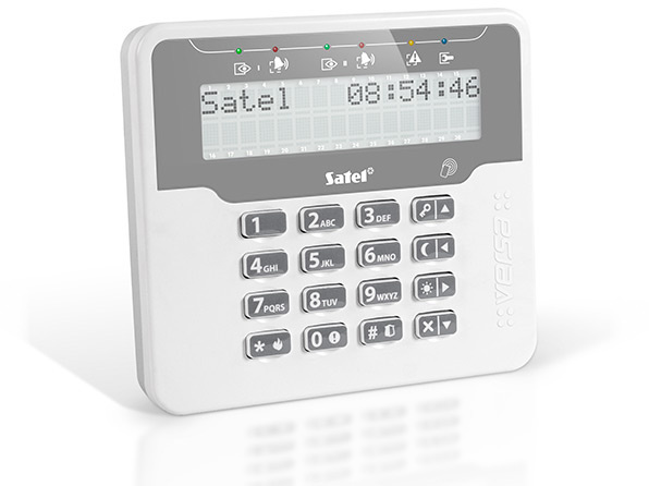 SATELLITE KEYPAD VERSA-LCDR-WH WITH READER. RFID