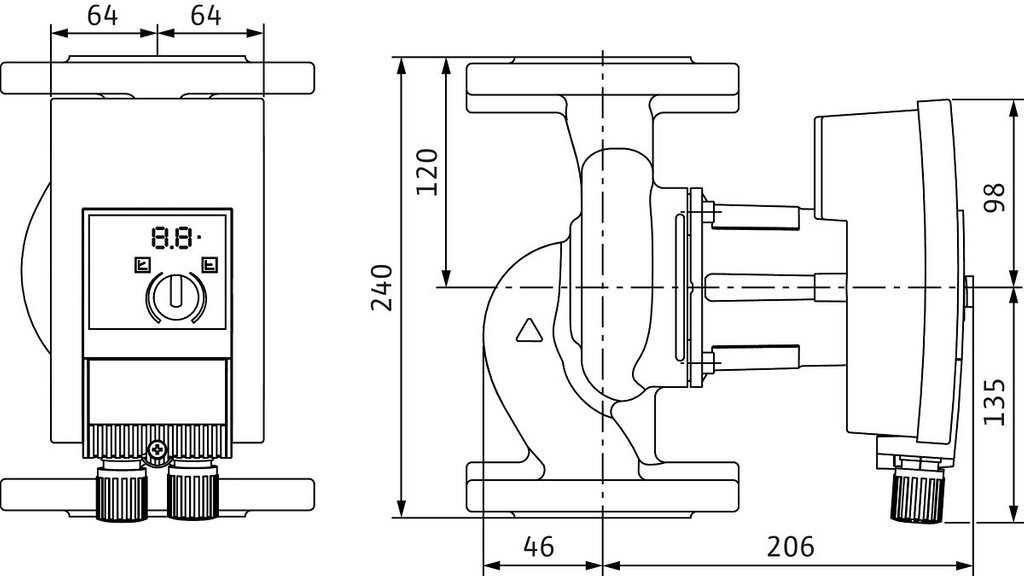 Pompe de circulation Wilo-Yonos MAXO 50/0.5-8 PN6/10