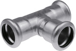 Inox stainless steel tee for chimney systems fi 108 mm
