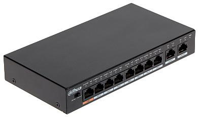 Switch Dahua PFS3010-8ET-96-V2 - 8-portowy PoE, zasilacz 96W