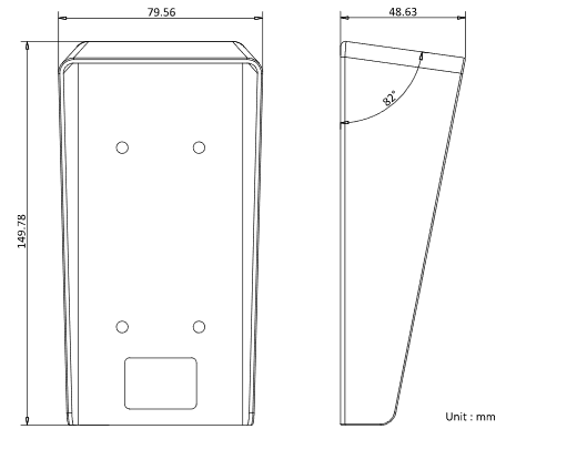 Védőtető a DS-KABV6113-RS Hikvision ajtóállomáshoz