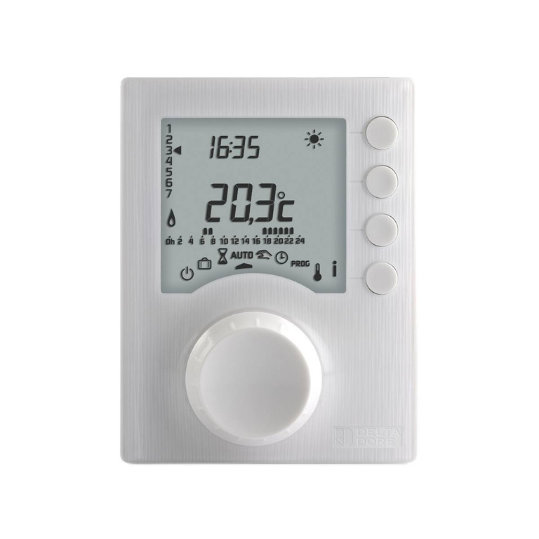 Wired programmable thermostat for boiler or non-reversible heat pump TYBOX 117+