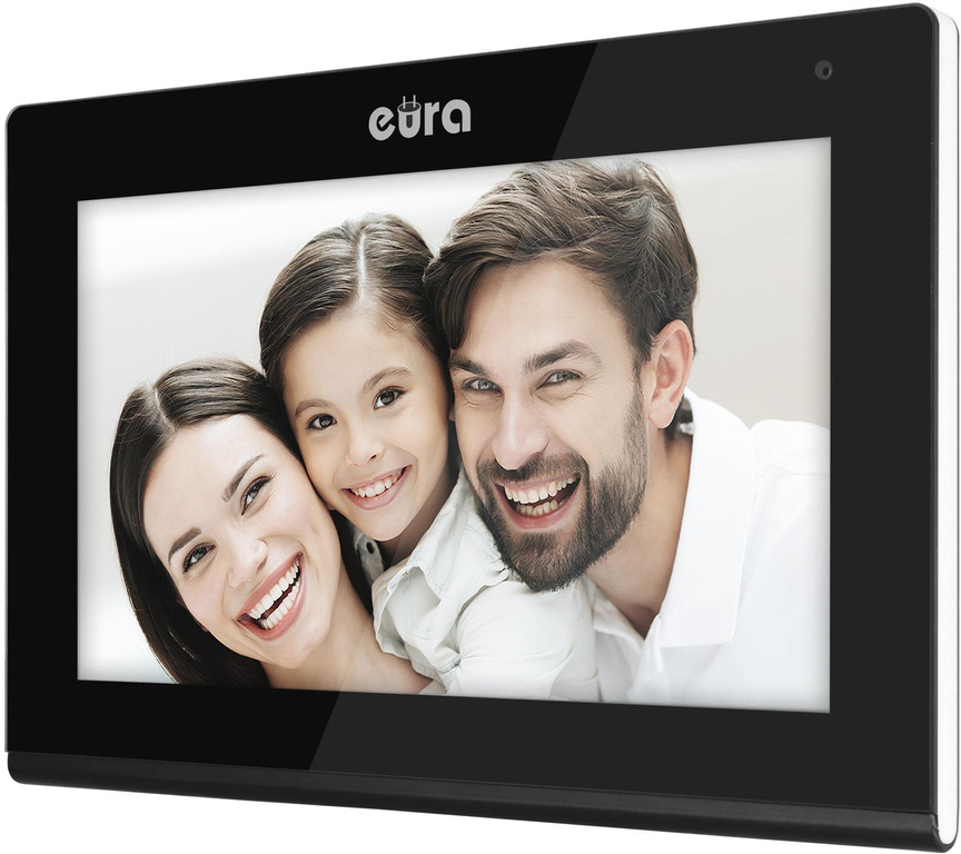 EURA VDP-97C5 vidéophone noir, lcd 7", wi-fi, lecteur de proximité, Tuya