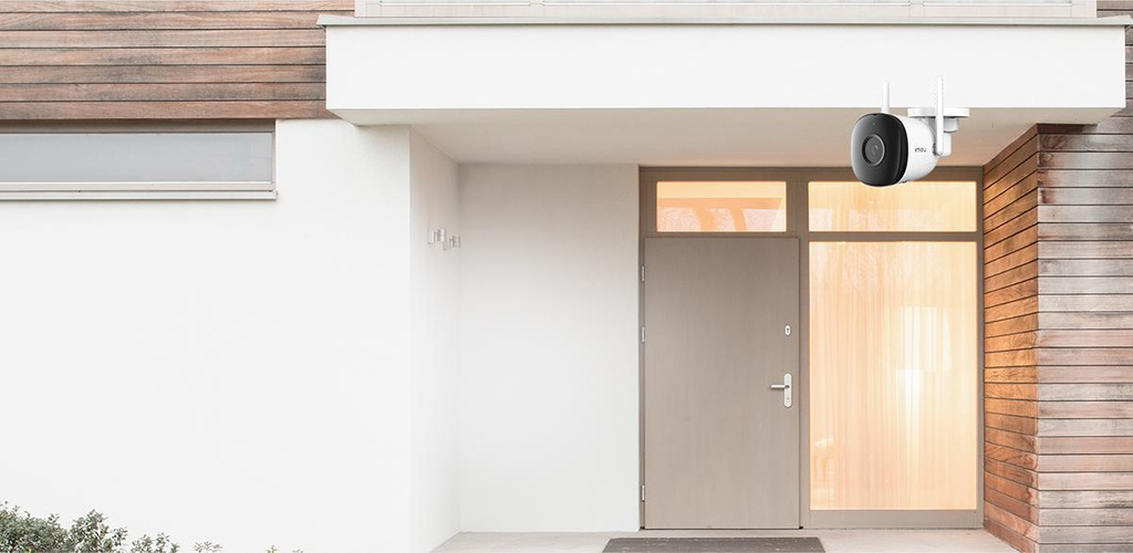 Uppsättning med 2 Imou Bullet 2C 4MP IP-kameror IPC-F42P och 2 Imou Protect molnkameror