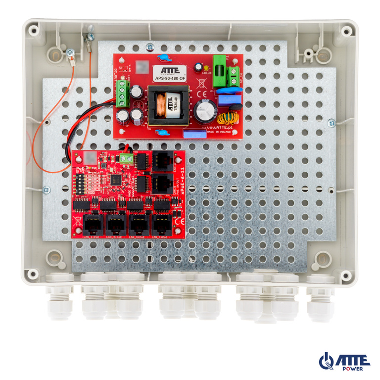 COMMUTATEUR EXTERNE POE A 5 PORTS POUR 5 CAMERAS IP ATTE IP-5-11-L2