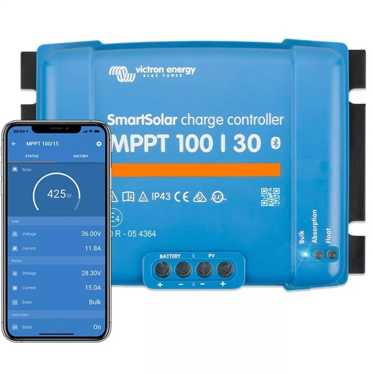 Régulateur de charge solaire Victron Energy SmartSolar MPPT 100/30A Bluetooth