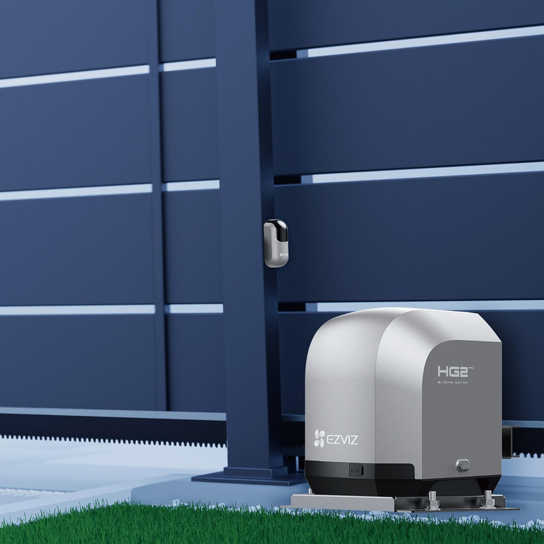 Zestaw napędu do bram przesuwnych EZVIZ HG2 600 PRO – do 600 kg – kamera 2K, Wi-Fi, alarm – komplet