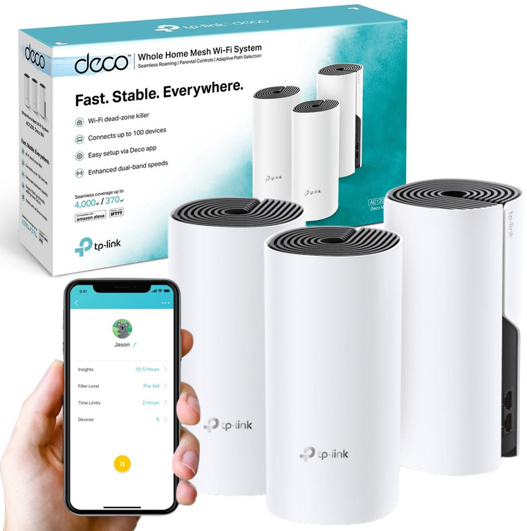 SISTEMA DE MALLA WI-FI PARA EL HOGAR TP-LINK DECO M4 (paquete de 3)
