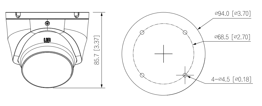 EZ-IP IP-Kamera EZI-T140-F2 Sammelverpackung 4 Stk.