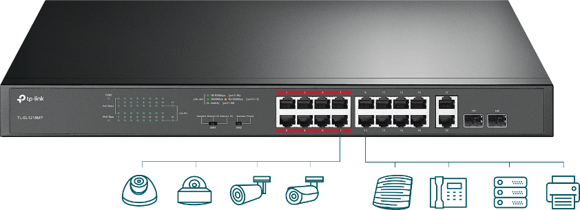 SWITCH TP-LINK TL-SL1218MP