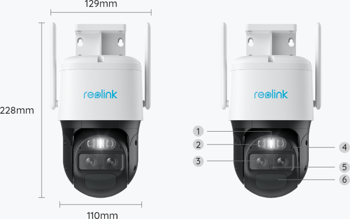 Caméra IP rechargeable Reolink Trackmix LTE 2K 4Mp