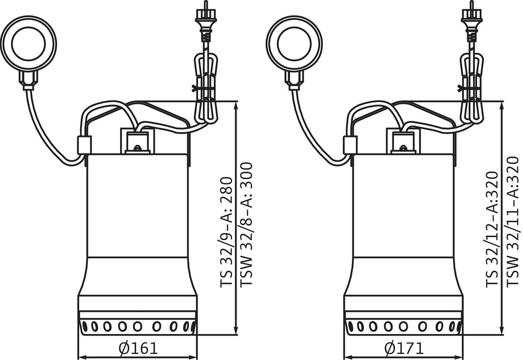 Pompe de drainage pour eaux sales Wilo-TS 32/9A 10M