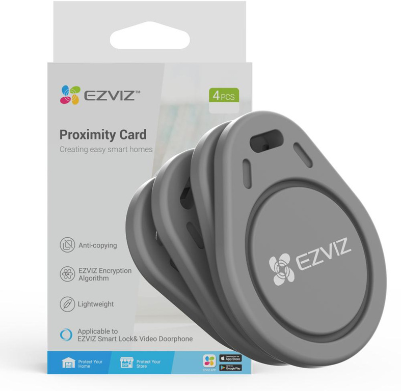 Bezdotykové klíčenky EZVIZ model CS-DL-IC-CPU-R200, sada 4 kusů