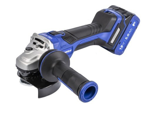 18V 125mm vinkelslip med variabel hastighetskontroll 2 5Ah batterier laddare 6,5A väska RawlCase