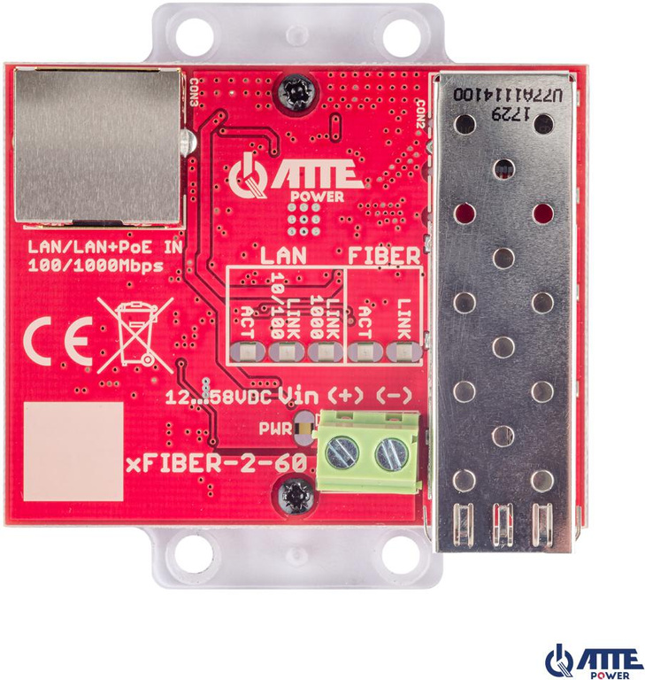 Convertitore multimediale Gigabit Ethernet ATTE xFIBER-2-60