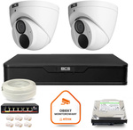 BCS Point IP Surveillance Kit 2x BCS-P-EIP28FWR3-Ai2 Camera DVR with 1TB drive