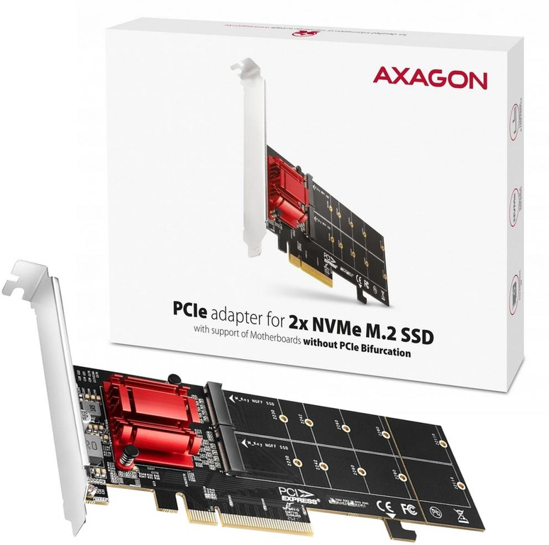 Axagon PCEM2-ND PCIe 2x NVME M adapter.2