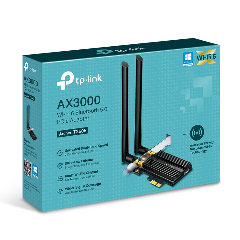 TP-LINK Archer TX50E Wi-Fi 6 Bluetooth 5.0 CARD DE REȚEA