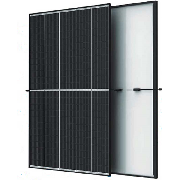 Trina photovoltaic module TSM-425DE09R.08, Vertex S, half-cut, black frame 30mm, white backsheet, EVO2 connector, size: 1762×1134mm, 21.8 kg, 425W