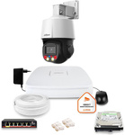 Dahua iP surveillance kit 4MPx PTZ camera 1TB drive