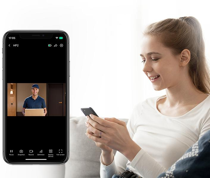 Vizor de ușă fără fir Ezviz HP2 cu funcție de înregistrare și conexiune Wi-Fi