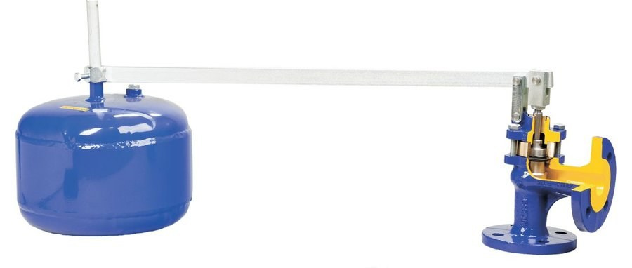 Robinet cu flotor DN80, FIG.274, execuție 16: tija și obturatorul - oțel inoxidabil, capătul obturatorului - EPDM conic