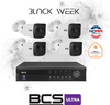 Zestaw monitoringu IP BCS Ultra 4 Kamery IP BCS-U-TIP38FSR3 Rejestartror 6TB zgodny z NDAA