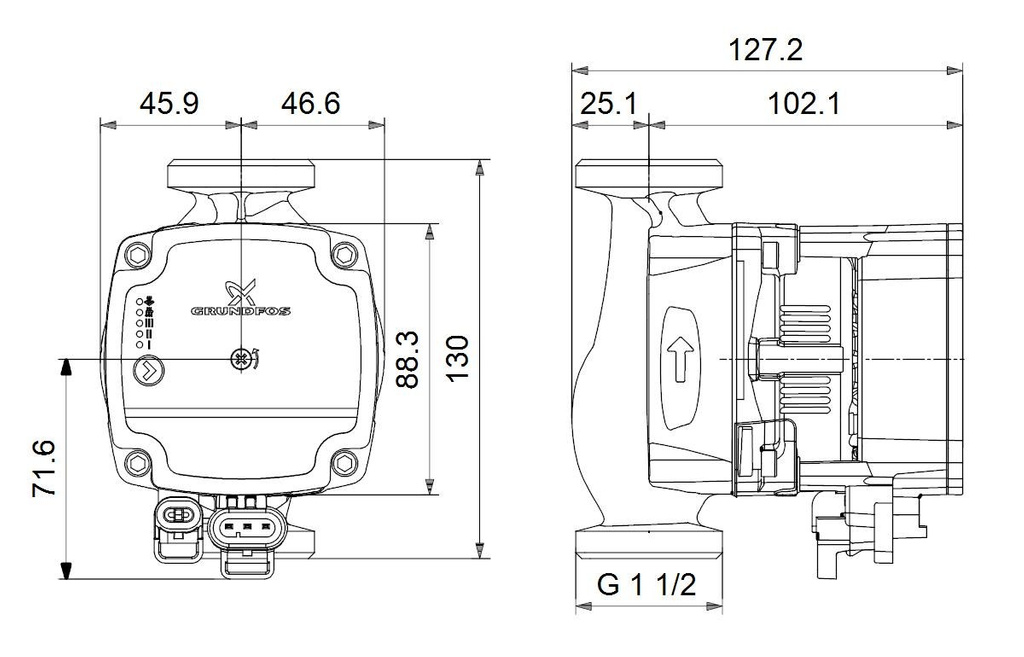 POMPE ALPHA1L 25-40 130 1x230V 50Hz 6H