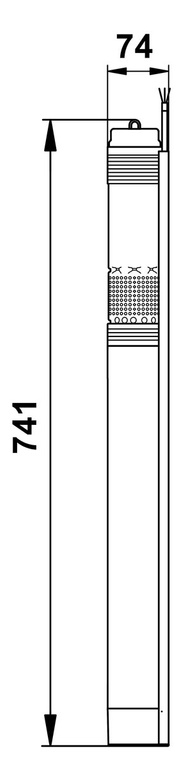 SQ 2- 55 3-Zoll-Tauchmotorpumpe für sauberes Wasser 0,70kW 200-240V 50/60Hz