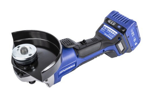 Vinkelslip 18V 125mm paddelhastighetsreglering 2 uppladdningsbara 5Ah batterier laddningsväska RawlCase