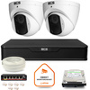 BCS Point IP Surveillance Kit 2x BCS-P-EIP14FSR3 Camera DVR with 1TB drive