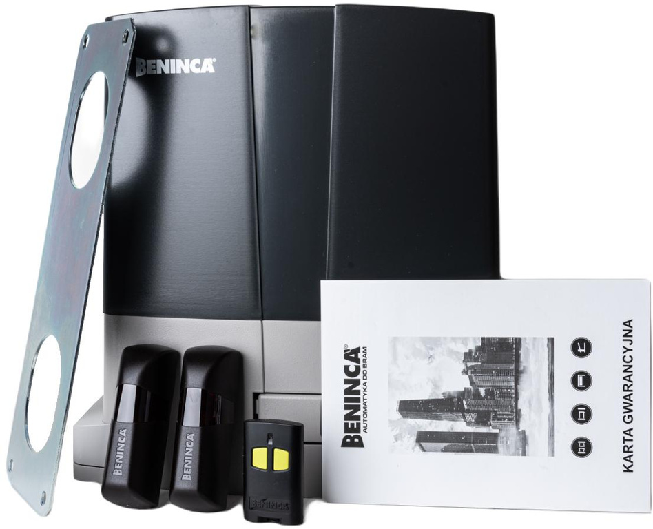 Set Beninca KBULL6M.S.PM 9B 230V - operator automat pentru porți glisante până la 500 kg cu fotocelule și telecomandă