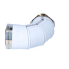 Concentric air and flue elbow 87° DN80/125 with mounting flange