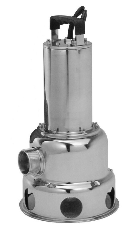 PRIOX 50-500/11 M AUT V230/Hz50 - pompe submersible pour eaux usées et eaux sales (passage libre 50 mm), Qmax=500 l/min, Hmax= 11 m, corps et roue en acier inoxydable