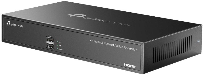 TP-LINK Registratore IP VIGI NVR1004H 4 canali 8 Mpx HDMI VGA PoE+