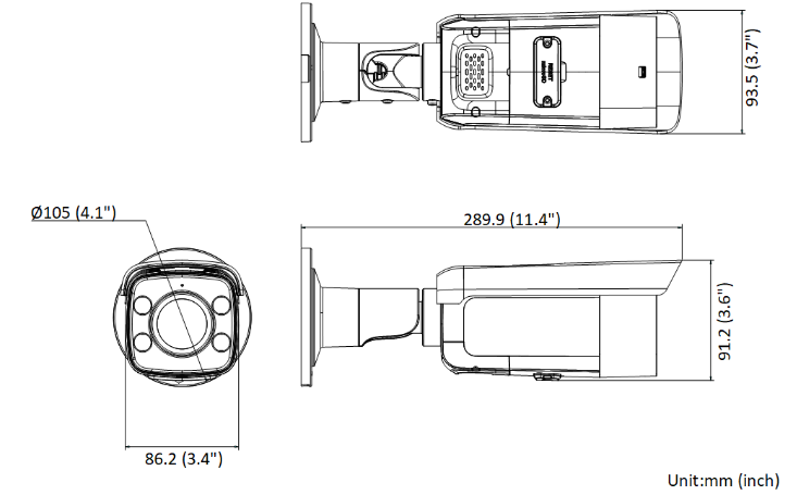 Hikvision DS-2CD2T87G2H-LISU/SL 2.8mm color IP camera with reflector and microphone
