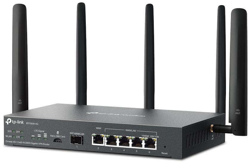 TP-LINK 4G LTE Cat6 ROUTER Omada AX3000 (ER706W-4G)