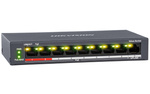 DS-3E0109P-E/M(B) - switch PoE 8-port + 1 RJ45
