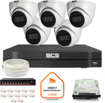 BCS Line IP-Überwachungskit 5x Kamera BCS-L-EIP14FSR3-AI1 DVR mit 1TB HDD