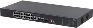 Switch Dahua S3218-16ET-135 18-port 16x PoE 2x uplink combo 135W 