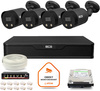 BCS Point IP Surveillance Kit 4x Kamera BCS-P-TIP28FWR3L2-Ai2-G DVR mit 1TB Laufwerk