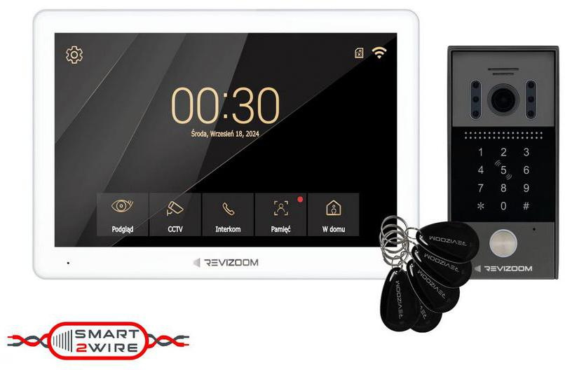 Wideodomofon Revizoom RM-T203HD White z kamerą RC-212HD-CK1