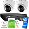 Surveillance set of 2 IP dome cameras EZ-IP by Dahua reliable 2K protection