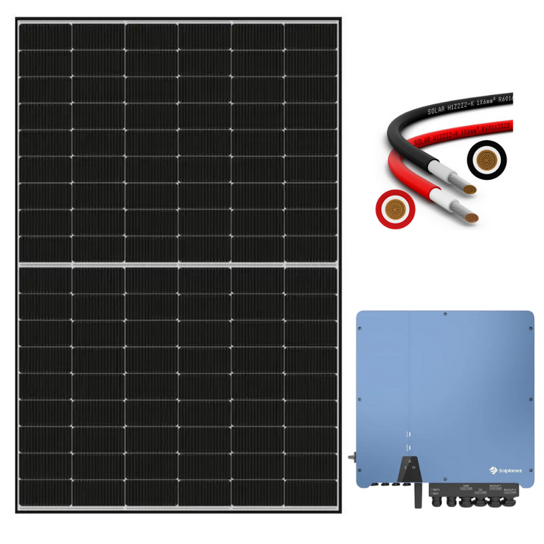 12 kWp Complete HYBRID PV Kit Solplanet ASW12KH-T1 3-phase, WIFI, 29x Das Solar 415Wp, cables 100m, connectors