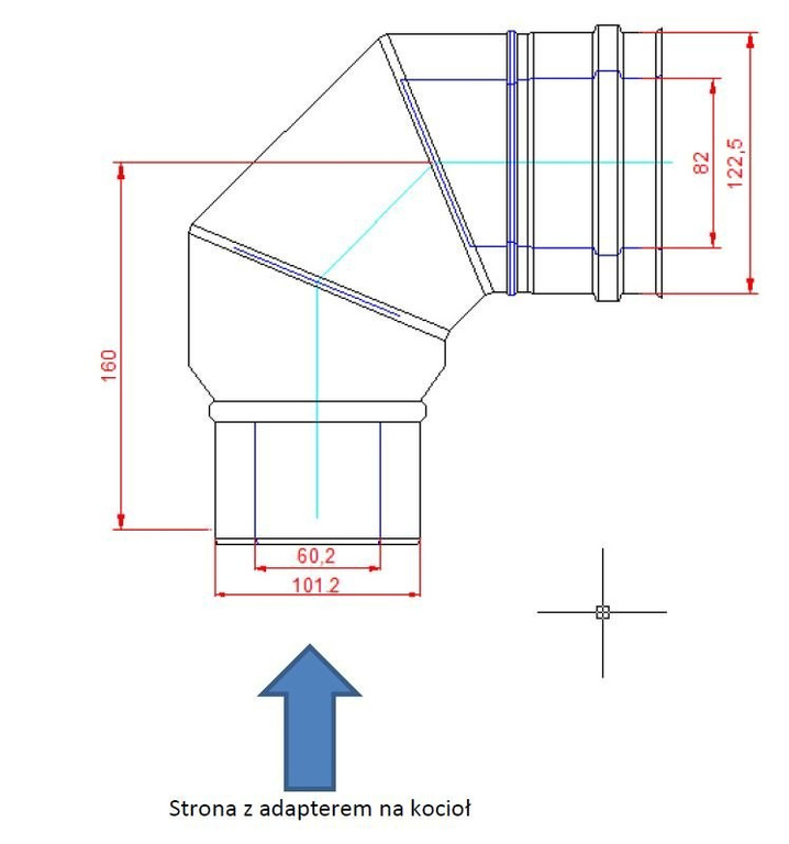 Zestaw kominowy przyłączeniowy ONNLINE do szachtu, kondensacyjny, koncentryczny DN 60/100 - DN 80/125 do kotłów Vaillant