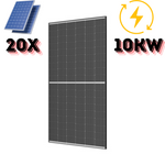 Set of 10kW 20pcs Trina Vertex S+ 500W Photovoltaic Module, Black Frame, 1134x1961x30mm