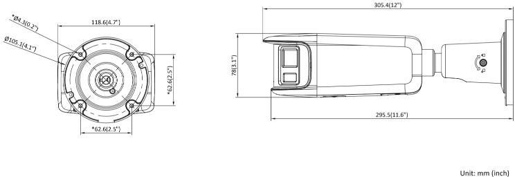 Hikvision DS-2CD2T87G2P-LSU/SL 4 mm-es színes AcuSense IP kamera mikrofonnal és szirénával