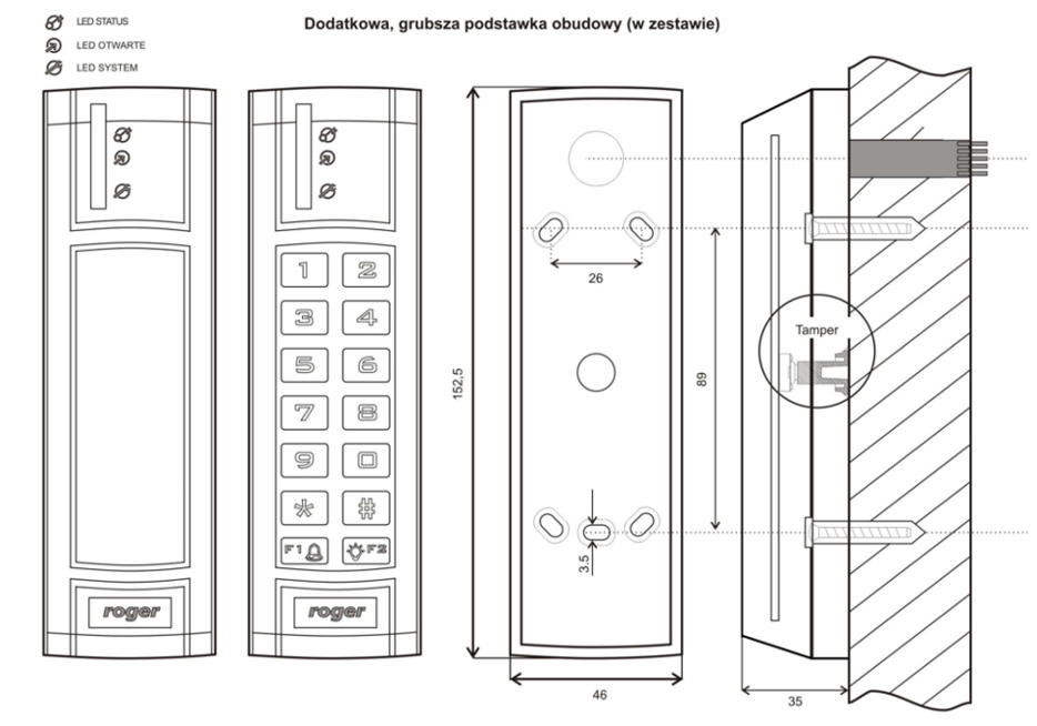 ROGER PRT12EM-G PROXIMITY READER