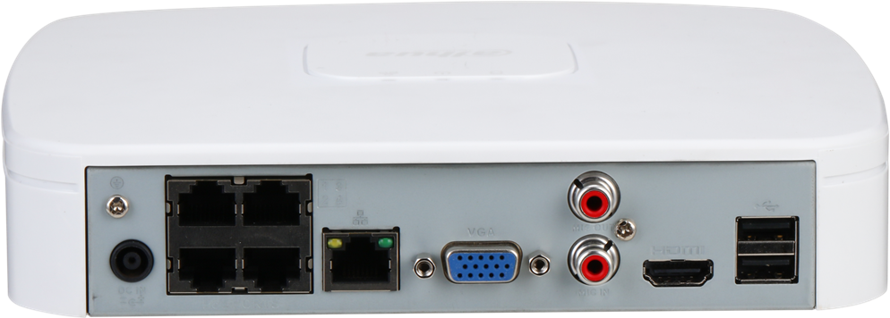 Dahua IP Recorder NVR2104-P-4KS3 cu suport pentru până la 4 camere
