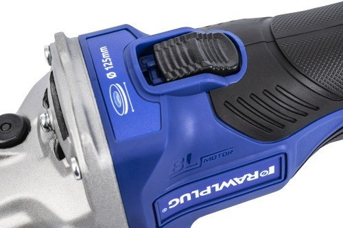 18V 125mm-es sarokcsiszoló változó fordulatszám-szabályozással 2 5Ah akkumulátor töltő 6.5A tok RawlCase